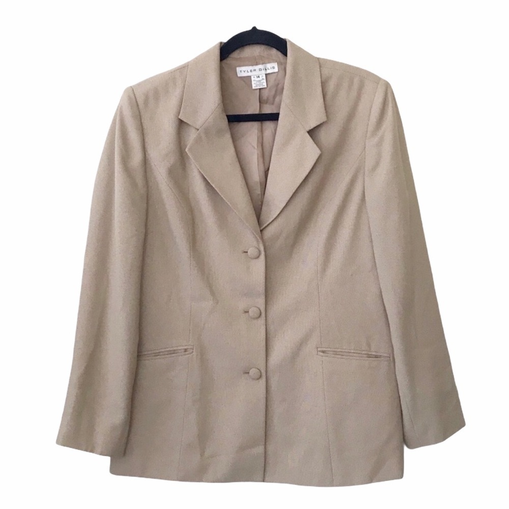 Tyler Gillis Beige Tan Blazer Coat Jacket
